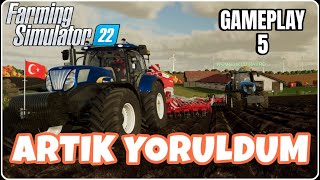 ARTIK YORULDUM..! EKİM,GÜBRELEME,ÇİFTLİK TAŞIMA / FARMİNG SİMÜLATÖR 22 GAMEPLAY 5