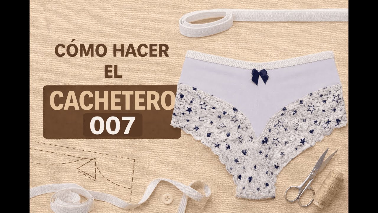 Tutorial de como confeccionar el Calzón Cachetero 007 | Pocos materiales + Tutorial completo