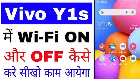vivo Y1s Me wi-fi on off kaise kare।। how to enable & disbale wi-fi in vivo Y1s