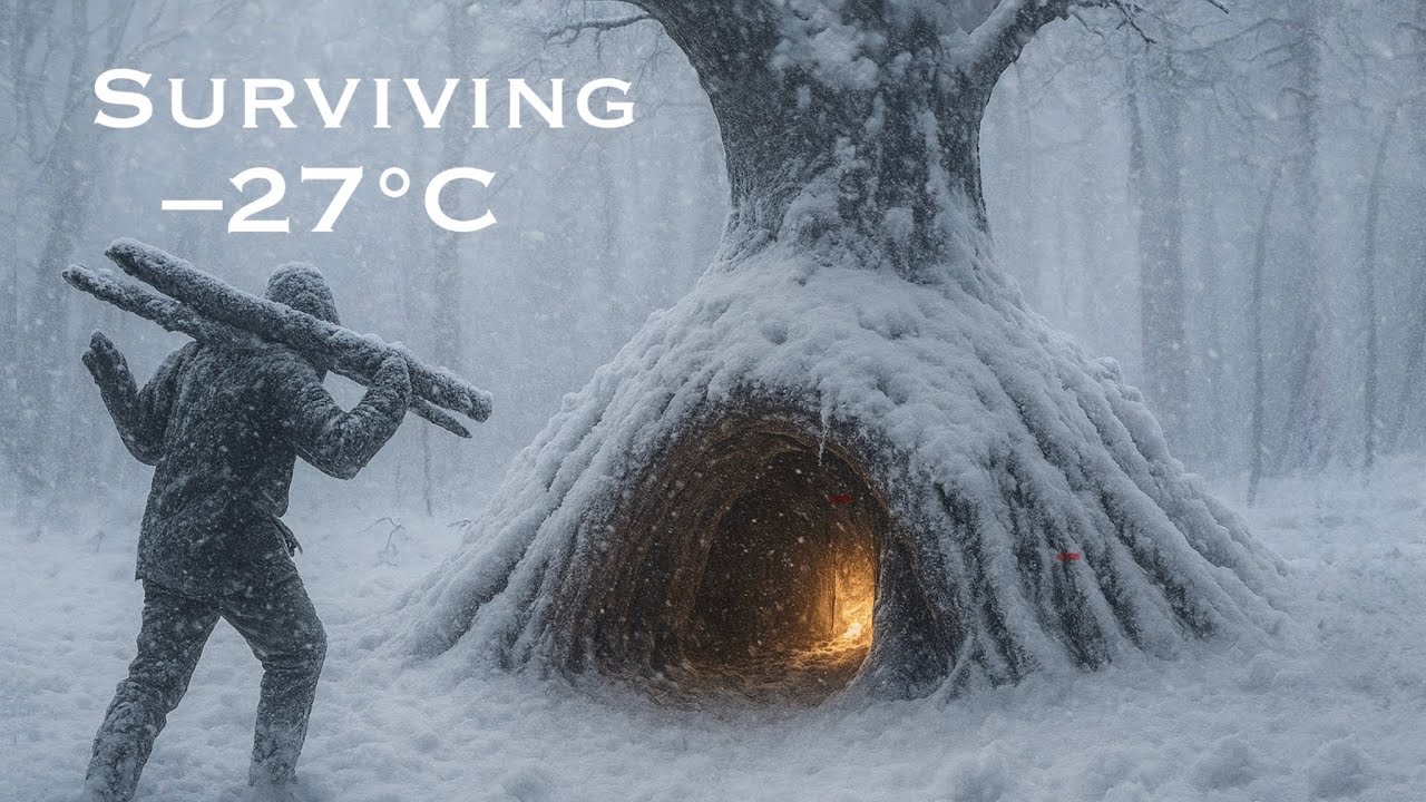 Can I Survive Alone in a-27°C Blizzard for 3 Days? No sleeping bag , just fire 