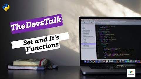 Set In Python | Set Functions | Python Developer Training session