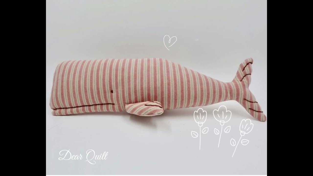 布艺鲸鱼🐳/fabric whale/handmade/sewing animal/free pattern