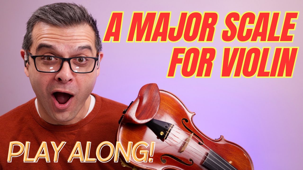 A Major Scale for Violin. Two Octaves. Play Along!! - YouTube