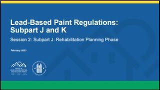 Lead Safe Housing Rule Webinar Series: Subparts J and K - Session 2 Net Worth
