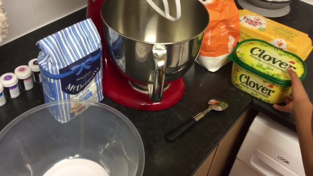 How to bake a colourful cake with Kitchen Aid mixer YouTube