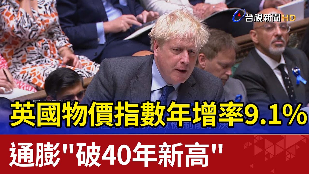 英國物價指數年增率9.1% 通膨