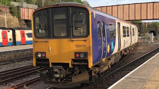 150105 + 150131 northern leaving Sheffield railway station