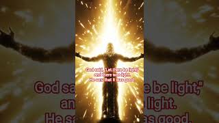 God said,//Let there be light// and there was light He saw that it was good.