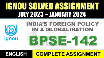 BPSE 142 IGNOU Solved Assignment 2023-24 || bpse-142 | In English | July 2023 to Jan 2024 | BPSE 142