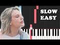 Taylor swift  lover slow easy piano tutorial