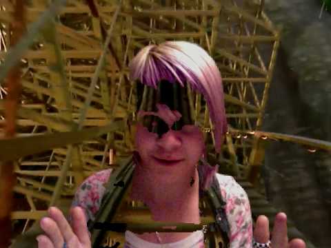 holes in my face riding backwards on a roller coaster!!! WOOT!!