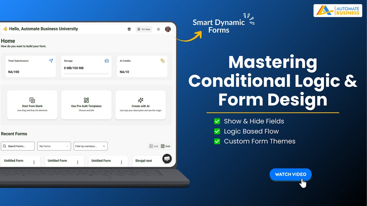 Master Conditional Logic in Automate Forms: Show/Hide Fields + Theme ...