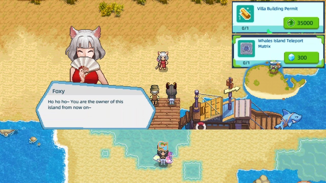 [Harvest Town] • Unlocking Whales Island 🐳🔓 • Boat Trip • Villa