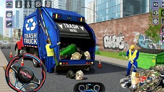 Garbage Trash Truck Realistic Simulator 3D - City Road Garbage Dumper Truck Driver- Android Gameplay screenshot 2