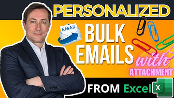 Send personalized bulk emails with attachments with Excel (FOR FREE !)