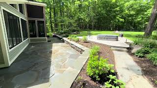 Bluestone patio and wall