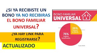 Recibirán el bono universal? Aquellos que ya recibieron los bonos anteriores