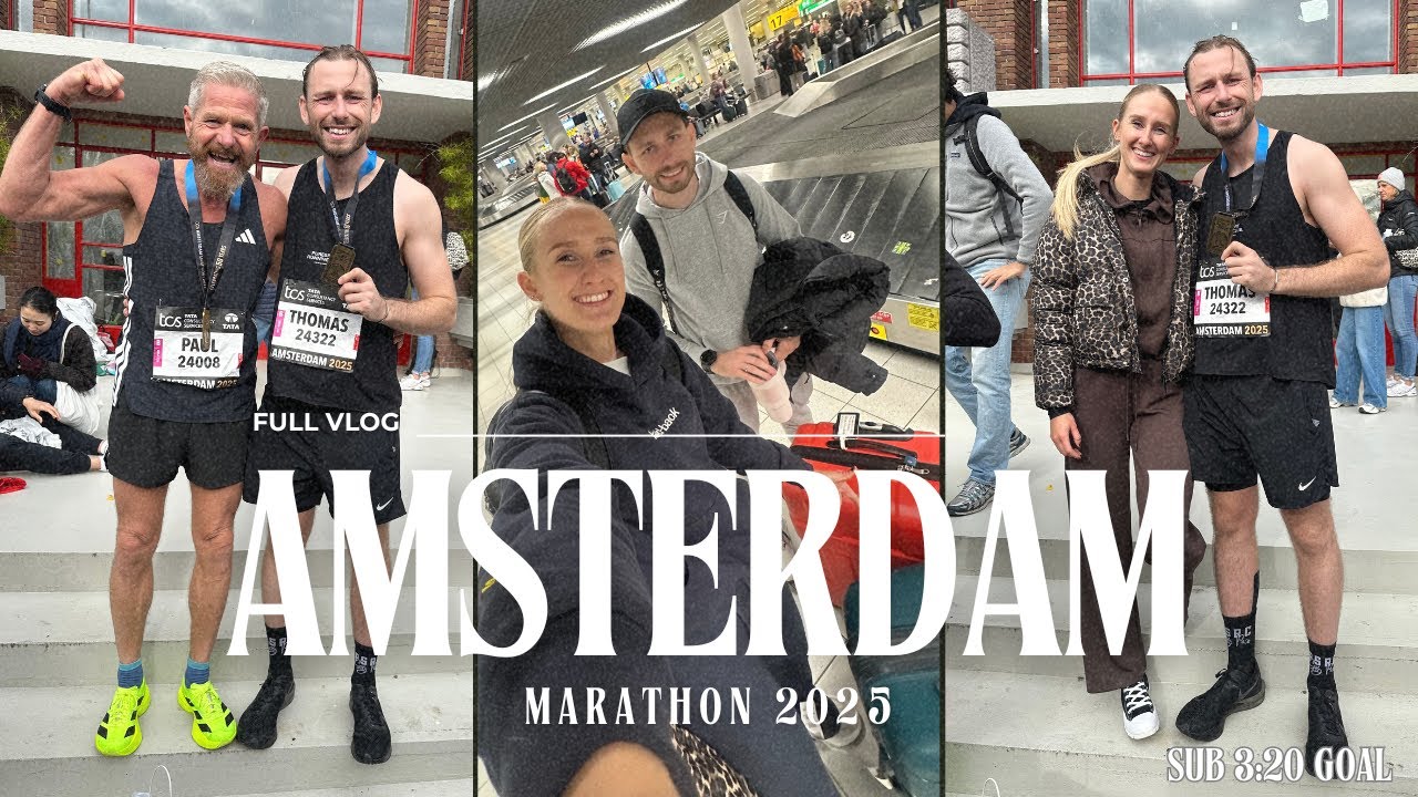 AMSTERDAM MARATHON 2025 | DAD AND TOM AIM FOR BIG PB'S | FULL BUILD UP AND RACE DAY VLOG | VPW |