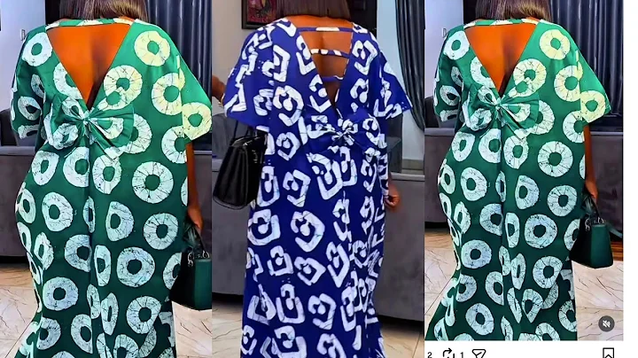 How to make Trendy Deep V Neckline Bubu Kaftan with Back Strap & Bow