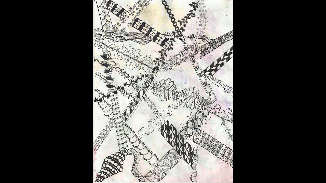 Zentangle Shading Tutorial Lined Zentangles and Shading - YouTube