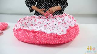 Fareto Infantbond Baby Super Soft Reversible Nest | Bed | Bedding Set(0-6 Months) (Star & Moon Pink) screenshot 3