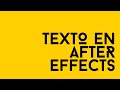 Animar texto en After Effects (Parte 2)
