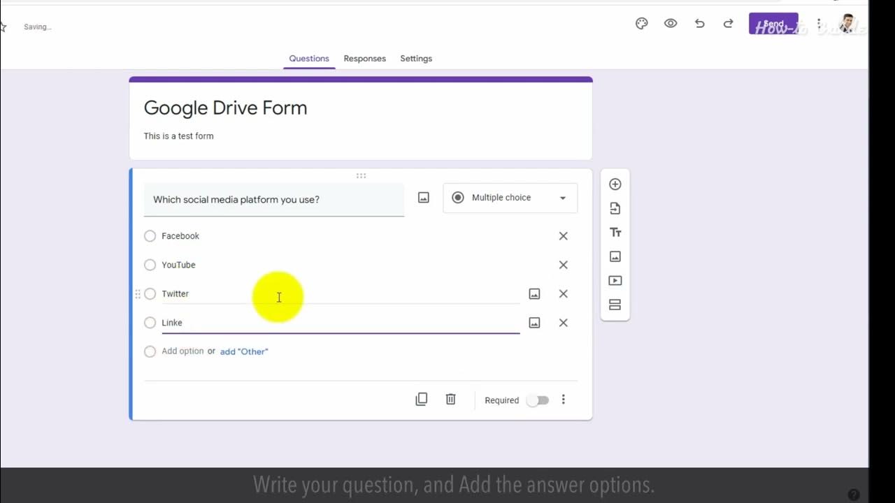 How to Create a Form Using Google Drive YouTube