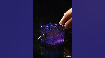 "Galaxy ice cube cutting ✨| Most satisfying ASMR"