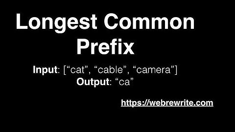 Find the Longest Common Prefix String Amongst an Array of Strings