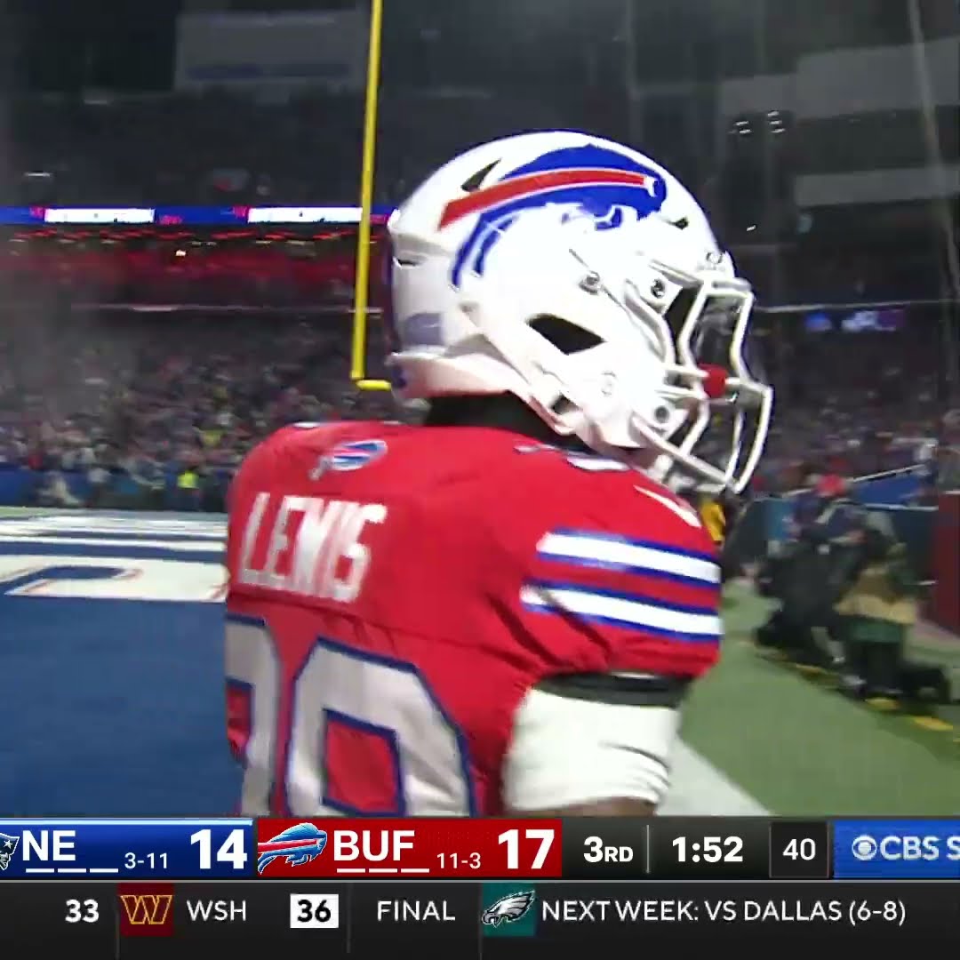Cam Lewis intercepts the Drake Maye pass vs. New England Patriots
