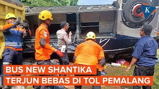 Kronologi Kecelakaan Bus New Shantika yang Terjun Bebas di Tol Pemalang