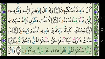 سورة الزخرف 043 كاملة مكتوبة عبد الباسط عبد الصمد