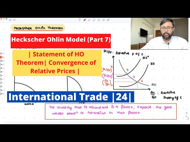 Heckscher Ohlin Model | Part 7 | Statement of H-O Theorem | Convergence of Relative Prices | 24 |