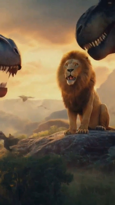 Simba Vs T.Rex - Pride lands & Jurassic World #wildlife #world #animals #science #lionking #lizard