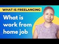 What is work from home job and what is freelancing  sushmita madhu