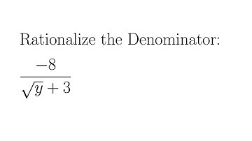 Try for Yourself: Use the Conjugate to Rationalize the Denominator