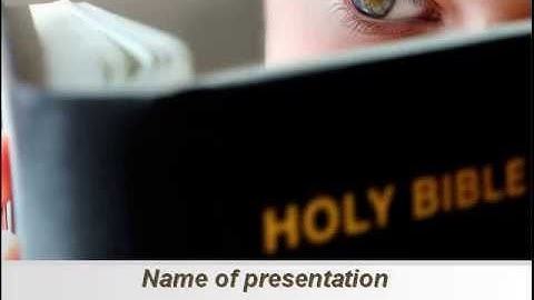 Holy Bible Study PowerPoint Template by PoweredTemplate.com