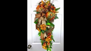 how to create a fall pumpkin swag