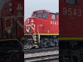 CN 561 switching at mont-joli yard on a rainy day, clip back in 2024! #cnrailway #CN561 #cnrailfan