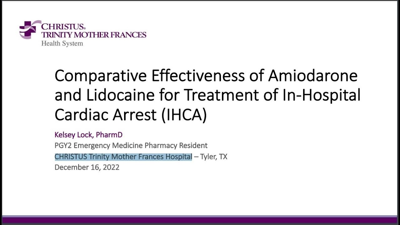 Comparative effectiveness of amiodarone and lidocaine for treatment of