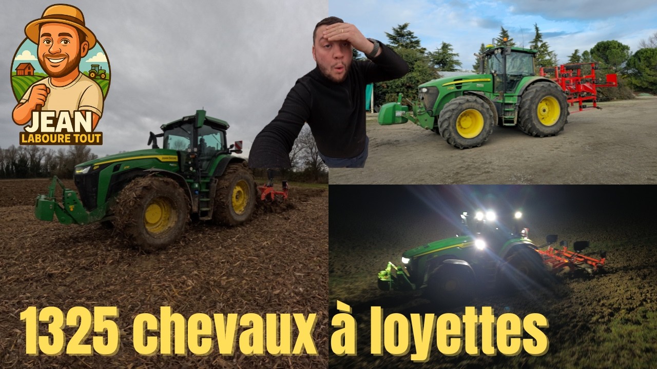 23 Essai de gros tracteurs ! John Deere 8R 370 & Case Magnum 315 🚜😳