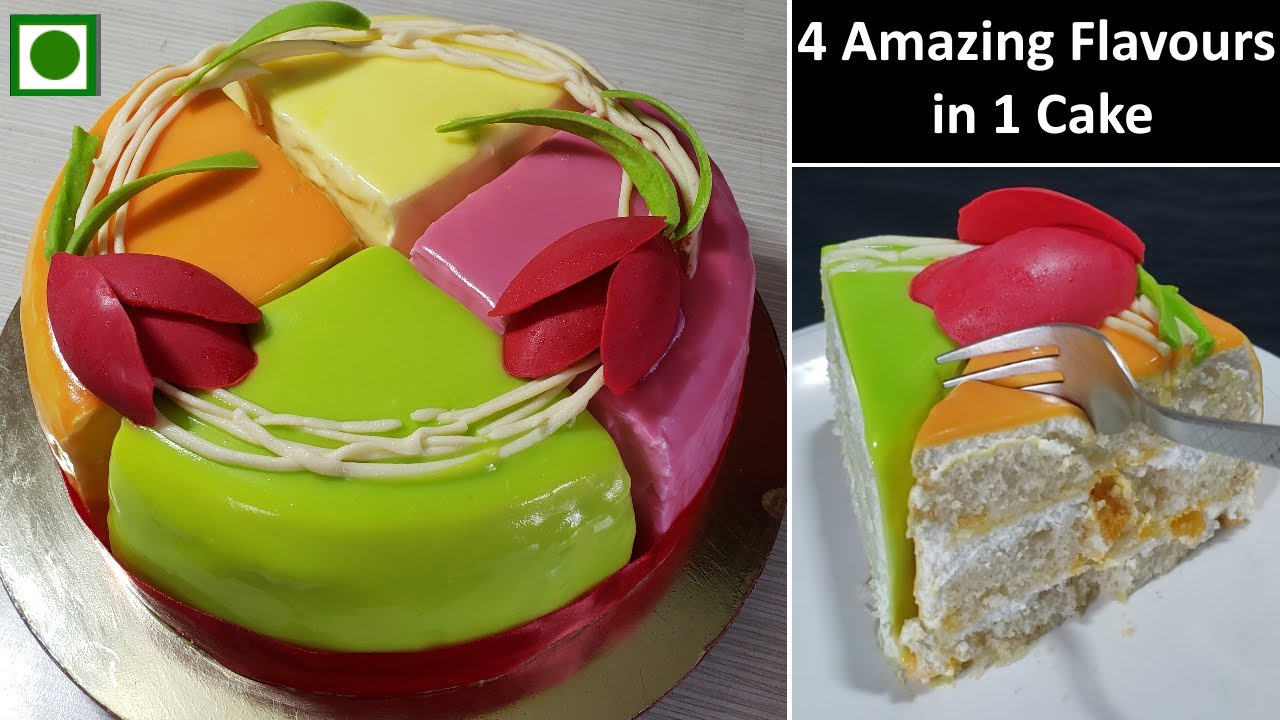 Unique Glaze Cake Idea Trending Quarter Cake with 4 flavors Amazing