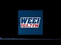 103.7 WVEI-FM Legal ID 2/7/22 10PM EST (Westerly, Rhode Island) "103.7 WEEI"