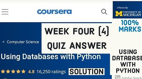 2020: Using Database with python week 4 quiz answer | Many to many relationship week 4 quiz answer