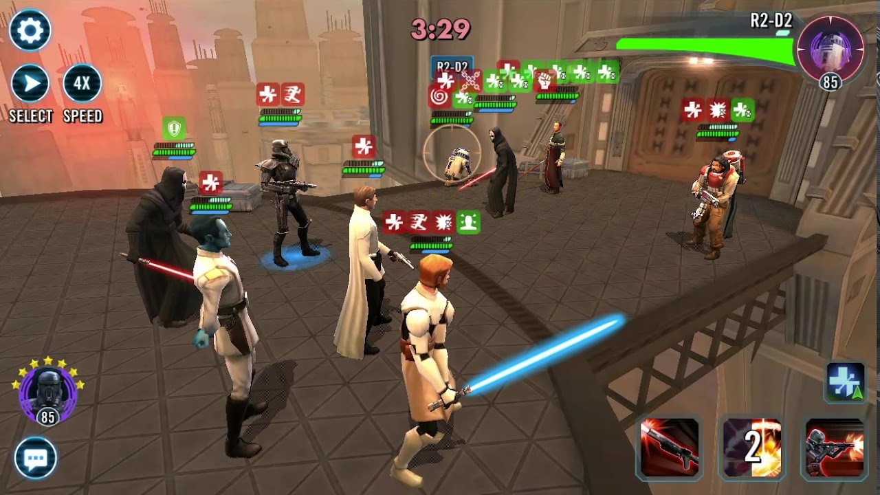 SWGOH Arena Trials Zeta Krennic Lead vs Commander Luke Skywalker