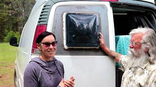 Tour of Fan Installed in the Rear Window of a Van