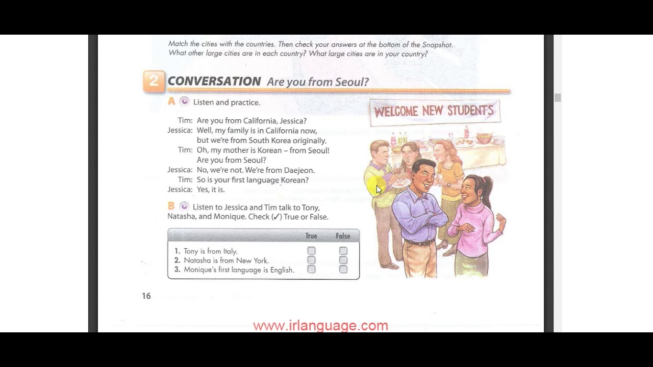 Interchange intro Unit 3) Where are you from? Part 1