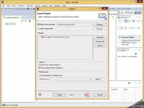 Como importar um projecto Java no Eclipse?