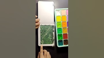 Grass painting with gouache #gouachepainting #gouache #miyahimigouache  #artshorts #shortvideo