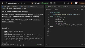 Maximum Value of an Ordered Triplet I - Leetcode 2873